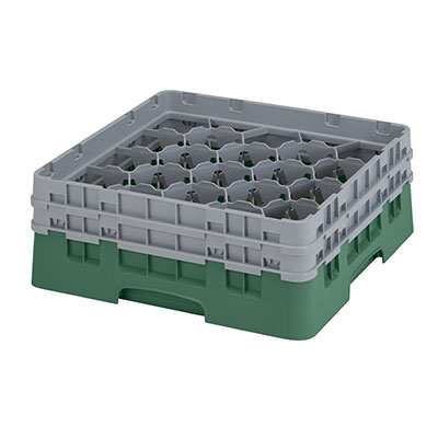 Cambro 20S434119 Camrack Glass Rack With (2) Soft Gray Extenders - 4 Cases