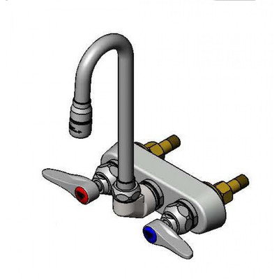 T&amp;S Brass B-1115-132XN5QT Workboard Faucet wall mount 4" centers