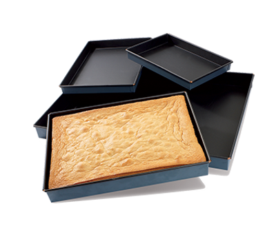 Matfer Bourgeat 331313 15.75&quot; L x 11.88&quot; W x 1.38&quot; H Rectangle Steel Exopan Sponge Cake Pan