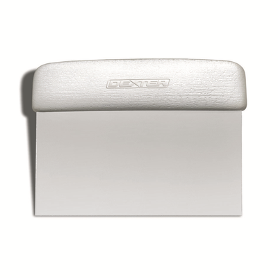 Dexter 17303Y Sani-Safe Dough Cutter Scraper 6" x 3" Stainless Steel Blade And Textured Polypropylene Handle