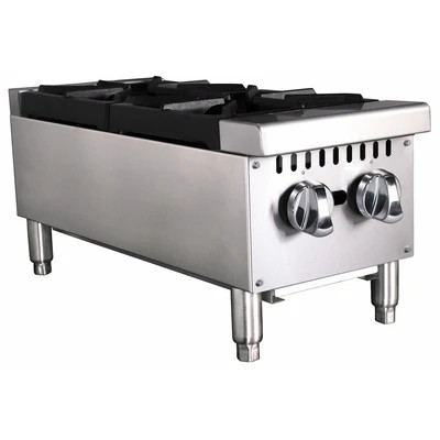 Admiral Craft BDCTH-12 12" W Countertop Black Diamond Hotplate - 50,000 BTU