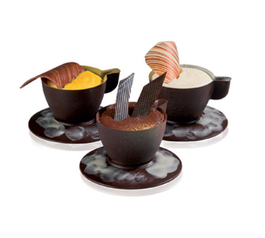 Matfer Bourgeat 380255 Chocolate Mold 12 Oz. 2.16" Dia. x 1.42" H 7 Espresso Cup Design Polycarbonate