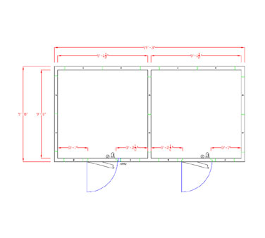 American Panel 10X20-I 231" W x 90" H Indoor Acrylume Floor or Floorless Walk-In Combination Cooler/Freezer