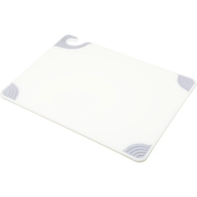 San Jamar CBG152012WH 15" x 20" x 1/2" White Co-Polymer Saf-T-Grip Cutting Board