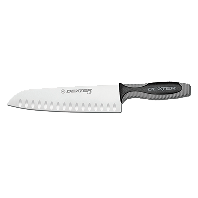 Dexter 29283 9" Duo-Edge V-Lo (29283) Santoku Chef's or Cook's Knife with Soft-to-the-touch Handle