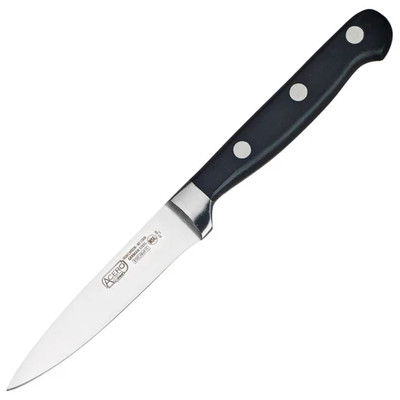 Winco KFP-35 3.5" Acero Paring Knife with Black Handle
