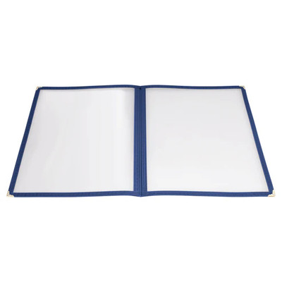 Winco PMCD-9B 9-3/8" x 12-1/8" Blue Menu Cover