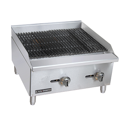 Adcraft BDECTC-24/NG 24" W Natural Gas Countertop Black Diamond Charbroiler - 60,000 BTU