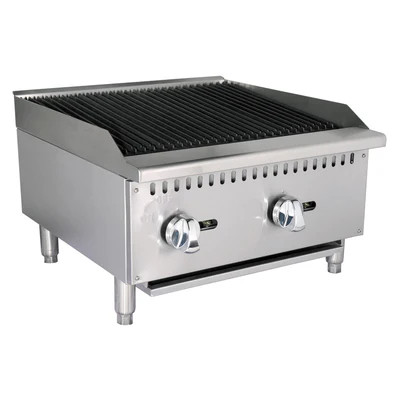 Adcraft BDECTC-24/NG 24" W Natural Gas Countertop Black Diamond Charbroiler - 60,000 BTU
