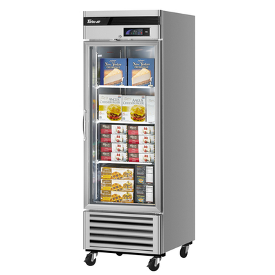 Turbo Air TSF-23GSD-N 27" W One-Section Glass Door Reach-In Super Deluxe Display Freezer - 115 Volts