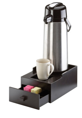 Cal-Mil 1051-1-96 8.25"W x 13.75"D x 6.25"H Midnight Bamboo Airpot Stand