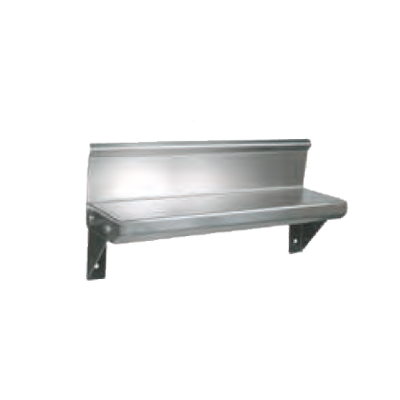 John Boos BHS516R6 Lavatory Shelf Wall-Mounted 16"W 16/300 Stainless Steel 4"H Riser In Rear Brackets &amp; Mounting Hardware