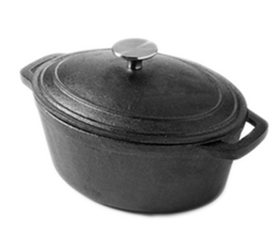 American Metalcraft CIPO3 3 Qt. Cast Iron Oval Casserole Dish