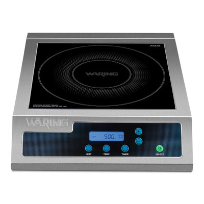 Waring WIH400X 13" W Stainless Steel Single Hob Countertop Induction Range - 120 Volts