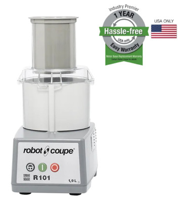 Robot Coupe R101P 1.9 L. Gray Polycarbonate Bowl Combination Food Processor - 120 Volts, 0.75 HP