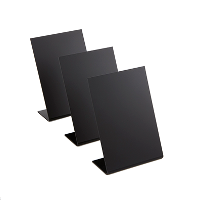 American Metalcraft TBABLA6 4.13" W Black Table Top Chalkboard (Pack of 3)