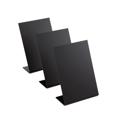American Metalcraft TBABLA6 4.13" W Black Table Top Chalkboard (Pack of 3)