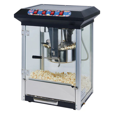 Winco POP-8B Countertop Showtime Popcorn Machine With Electric (1 Set)