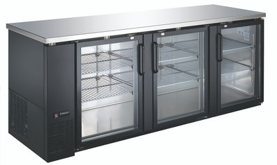 Admiral Craft USBB-9028G 90&quot; W Glass Door U-STAR Back Bar Bottle Cooler