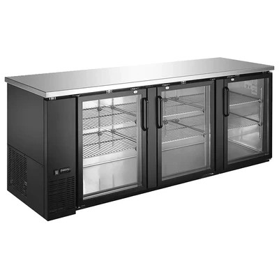 Admiral Craft USBB-9028G 90" W Glass Door U-STAR Back Bar Bottle Cooler