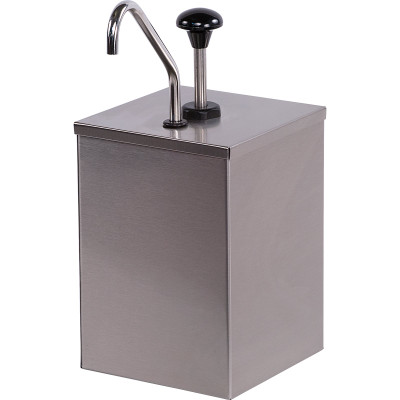 Carlisle 386010 Condiment Pump Dispenser 7.25"W x 7.25"D x 25.5"H High-Volume Single Unit Countertop Design