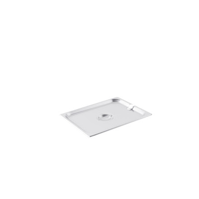 CAC China SPCN-H Stainless Steel Half Size Notched Flat Steam Pan Cover (48 Each Per Case)
