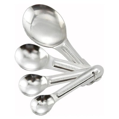 Winco MSP-4P Stainless Steel 4-Piece Measuring Spoons Set ( 1 Set)