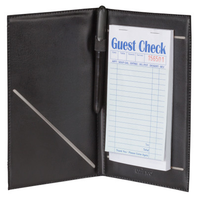 Winco CHK-2K 5-1/4" x 8-1/2" Black Guest Order Holder