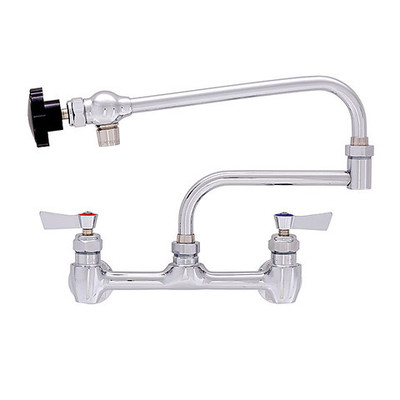 Fisher 4230 8" Adjustable Centers Pot Filler Mixing Faucet With Double-Joint Spout