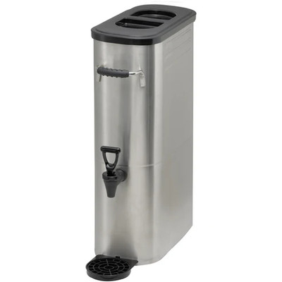 Winco SSBD-3 Iced Tea Dispenser 3 Gallon Stainless Steel Iced Tea Dispenser (1 Set)