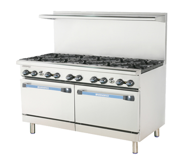 Turbo Air TAR-10-NG 60" Natural Gas Radiance Restaurant Range - 390,000 BTU