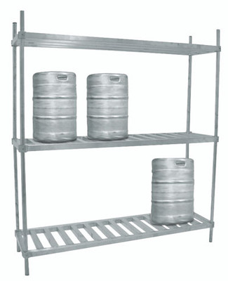 Advance Tabco KR-93-X 93" W x 76" H x 20" D 10 Kegs Aluminum Special Value Keg Rack