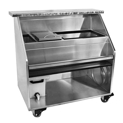 Glastender PBC60-18 Portable Bar with Stainless Steel Bar Top - 60"W x 12"D