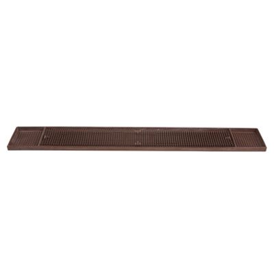 Winco BM-327B 27" x 3-1/4" Brown Rubber Bar Mat