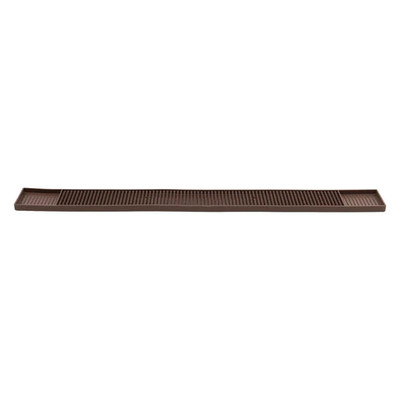 Winco BM-327B 27" x 3-1/4" Brown Rubber Bar Mat