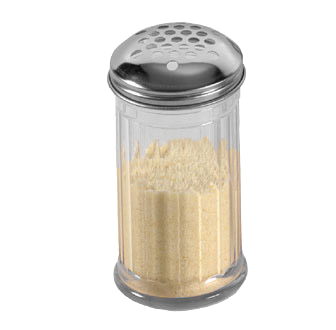 American Metalcraft SAN319 Cheese Shaker 12 Oz. 3" Dia. x 5.38" H 0.25" Extra Large Holes