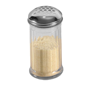 American Metalcraft SAN319 Cheese Shaker 12 Oz. 3" Dia. x 5.38" H 0.25" Extra Large Holes