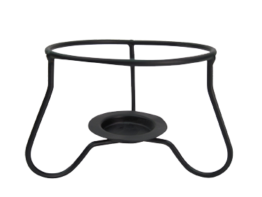 CAC China RCN-140Stand 5" Dia. x 3.5"H Black Metal Fire Stand (1 Dozen)