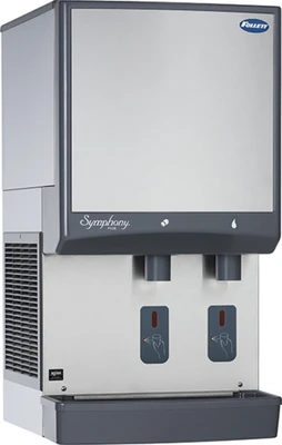 Follett LLC 50CI414A-S Symphony Plus 21" W Stainless Steel Air Cooled Countertop Chewblet Ice and Water Dispenser with SensorSAFE - 115 Volts