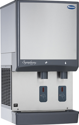 Follett LLC 50CI414A-S Symphony Plus 21" W Stainless Steel Air Cooled Countertop Ice and Water Dispenser - 115 Volts, 1-Ph