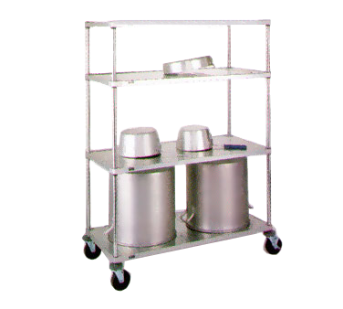 Metro PR48ES 48" W x 68" H x 24" D Stainless Steel Mobile Pot &amp; Pan Rack