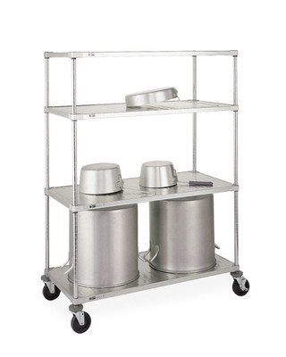Metro PR48ES 48" W x 68" H x 24" D Stainless Steel Mobile Pot &amp; Pan Rack