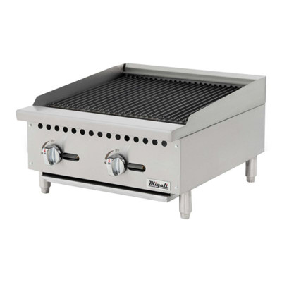Migali C-CR24 24" Natural Gas Countertop Charbroiler - 70,000 BTU