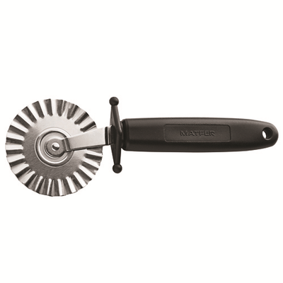 Matfer Bourgeat 141029 Dough CutTing Wheel 7-1/4&quot;L 2-1/3&quot; Dia. Wheel Serrated Plastic Handle Stainless Steel