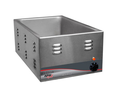 APW Wyott W-3VI 22 Qt. Stainless Steel Infinite Controls X*PERT Series Food Pan Warmer - 120 Volts