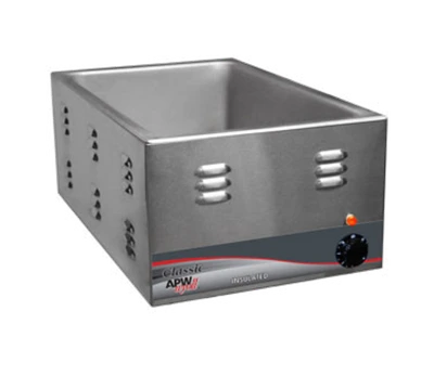 APW Wyott W-3VI 22 Qt. Stainless Steel Infinite Controls X*PERT Series Food Pan Warmer - 120 Volts