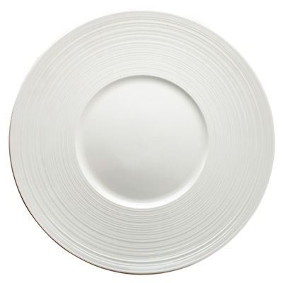 Winco WDP022-110 12-1/8" Porcelain Bright White Round Plate (12 Each Per Case)