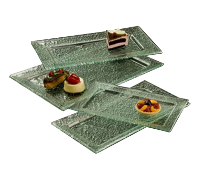 American Metalcraft BG189 Glass Green Rectangular Glacier Platter
