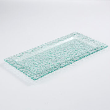 American Metalcraft BG189 Glass Green Rectangular Glacier Platter