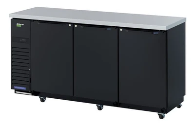 Turbo Air TBB-24-72SB-N6 73.13"W Three-Section Solid Door Back Bar Cooler